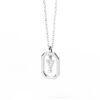 925 Sterling Silver Diamond Initial Y Dangle Pendant Necklace