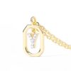 925 Sterling Silver Diamond Initial Y Dangle Pendant Necklace - Image 4
