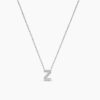 925 Sterling Silver Diamond Initial Z Necklace - Image 5