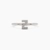 925 Sterling Silver Diamond Initial Z Ring - Image 6
