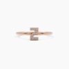 925 Sterling Silver Diamond Initial Z Ring - Image 7
