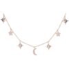 925 Sterling Silver charm necklace with celestial-inspired design