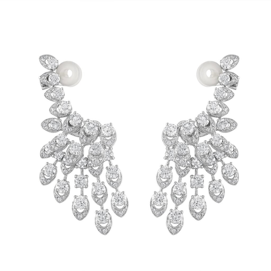 925 Sterling Silver Diamond Jacket Earrings