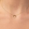 925 Sterling Silver Diamond Karma Circle Necklace - Image 2