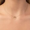 925 Sterling Silver Diamond Karma Circle Necklace - Image 3