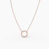 925 Sterling Silver Diamond Karma Circle Necklace - Image 5