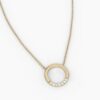 925 Sterling Silver Diamond Karma Circle Necklace - Image 6