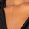 925 Sterling Silver Diamond Lariat Y Necklace - Image 2
