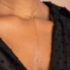 925 Sterling Silver Diamond Lariat Y Necklace - Image 4