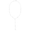 925 Sterling Silver Diamond Lariat Y Necklace