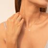 925 Sterling Silver Diamond Lariat Y Necklace - Image 5