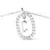 Gold-plated sterling silver initial necklace with a polished finish