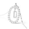 Sterling silver initial necklace featuring thick gold plating and a D pendant