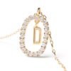 Initial necklace with a letter D pendant and subtle sparkling CZ stones
