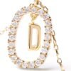 925 Sterling Silver Letter D pendant necklace with a graceful dangle design