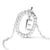 Dangle pendant necklace finished with thick gold plating and sterling silver