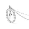 925 Sterling Silver Diamond Letter P Dangle Pendant Necklace - Image 3