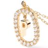925 Sterling Silver Diamond Letter P Dangle Pendant Necklace - Image 6
