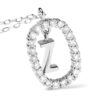 925 Sterling Silver Diamond Letter Z Dangle Pendant Necklace - Image 4