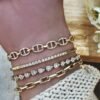925 sterling silver bracelet with thick gold plating