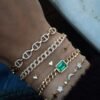 Diamond link bracelet featuring a refined linked pattern