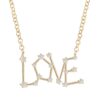 925 Sterling Silver Diamond Love Burst Necklace