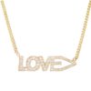 925 Sterling Silver Diamond Love Is Greater Than Necklace