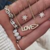 925 Sterling Silver Diamond Love Is Greater Than Necklace - Image 2