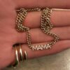 925 Sterling Silver Diamond Mama Chain Link Necklace - Image 3