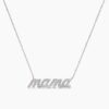 925 Sterling Silver Diamond Mama Necklace - Image 2