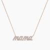 925 Sterling Silver Diamond Mama Necklace - Image 3