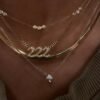 925 Sterling Silver Diamond Mini Baby Mushroom Necklace - Image 2