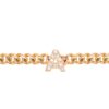 925 Sterling Silver Diamond Mini Initial Flat Link Chain Bracelet