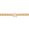 925 Sterling Silver Diamond Mini Initial Flat Link Chain Bracelet - Image 2