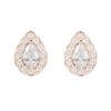 925 Sterling Silver Diamond Mini Teardrop Stud Earrings