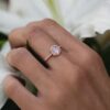 925 Sterling Silver Diamond Moonstone Hex Ring - Image 6