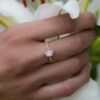 925 Sterling Silver Diamond Moonstone Hex Ring - Image 7