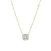 925 Sterling Silver diamond mosaic necklace with compact structured design