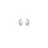 Sterling silver hoop earrings with compact nano design