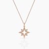 925 Sterling Silver Diamond Northern Star Necklace - Image 5