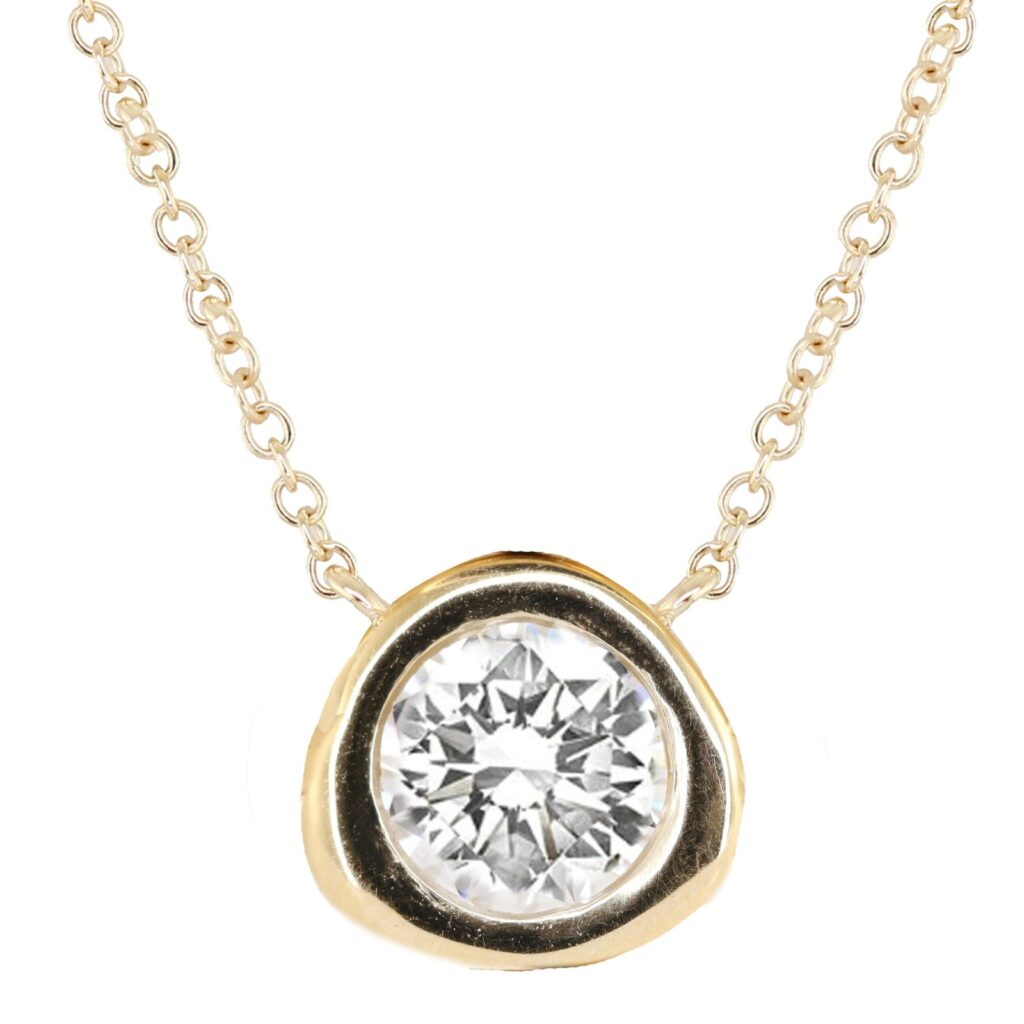 925 Sterling Silver Diamond Orbit Necklace