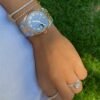 925 sterling silver bracelet with thick gold plating and 7-inch length