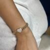 Sterling silver bracelet featuring Premium CZ Diamond pave accents