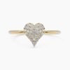 925 Sterling Silver Heart Ring with pave CZ diamonds
