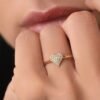 Heart ring with premium CZ diamond pave setting