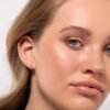 Compact hoop earrings with a refined pave surface of brilliance