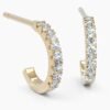 Small hoop earrings measuring 10.00mm wide with 1.50mm thickness
