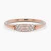 925 Sterling Silver Diamond Pave Signet Band - Image 7