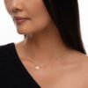 925 Sterling Silver Diamond Pear Pave Necklace - Image 3