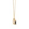 Gold-plated sterling silver pendant necklace with bright diamond-cut chain detail